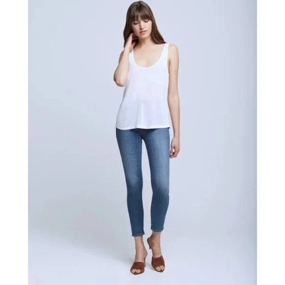 L'Agence Perfect Fit scoop tank Size L, off-white, sub knit modal - Picture 2 of 7
